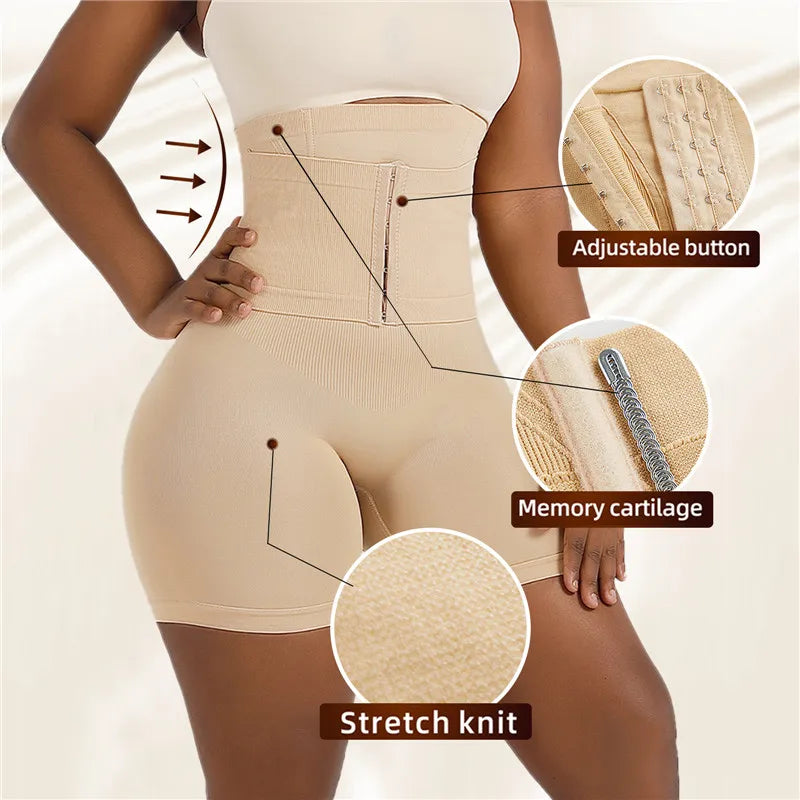 Modelador para mulheres, controle de barriga, modelador corporal, shorts com gancho, levantador de bumbum, calcinha de cintura alta, calcinha emagrecedora