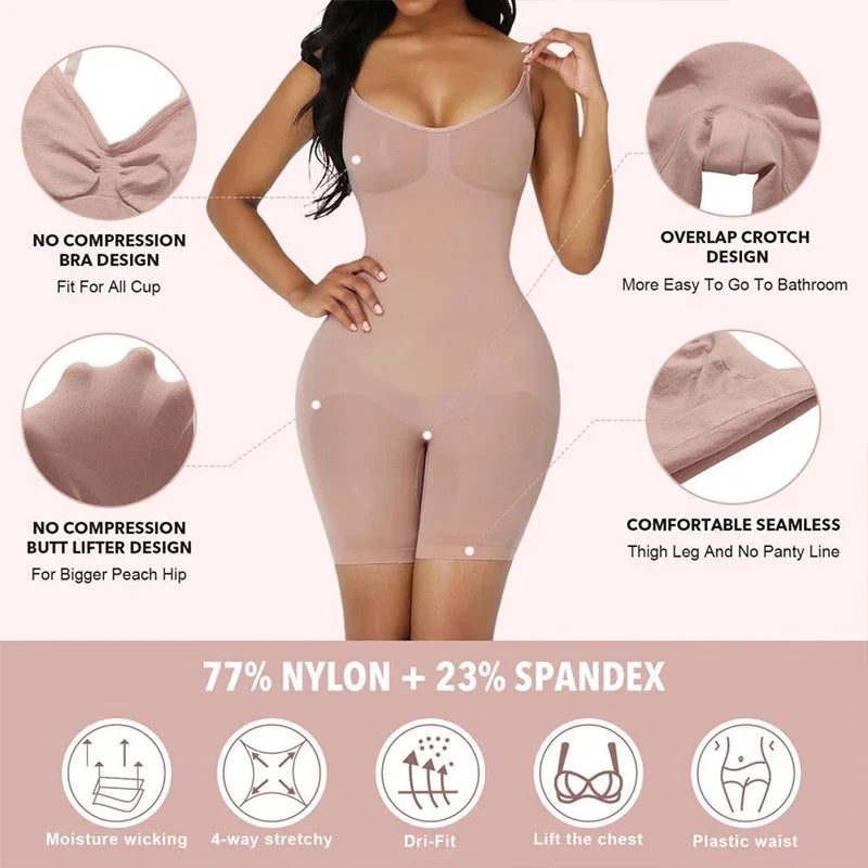 Body Shapewear Feminino Modelador de Corpo Inteiro Controle de Barriga Bainha Emagrecedora Levantador de Bumbum Push Up Coxa Mais Fino Abdômen Modeladores Corset