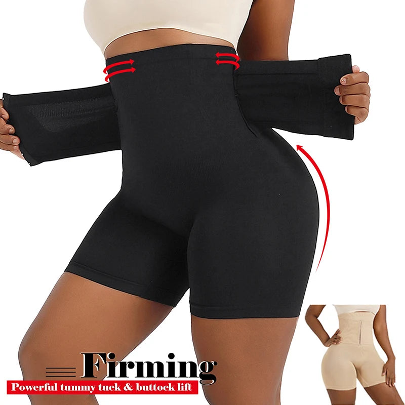 Modelador para mulheres, controle de barriga, modelador corporal, shorts com gancho, levantador de bumbum, calcinha de cintura alta, calcinha emagrecedora