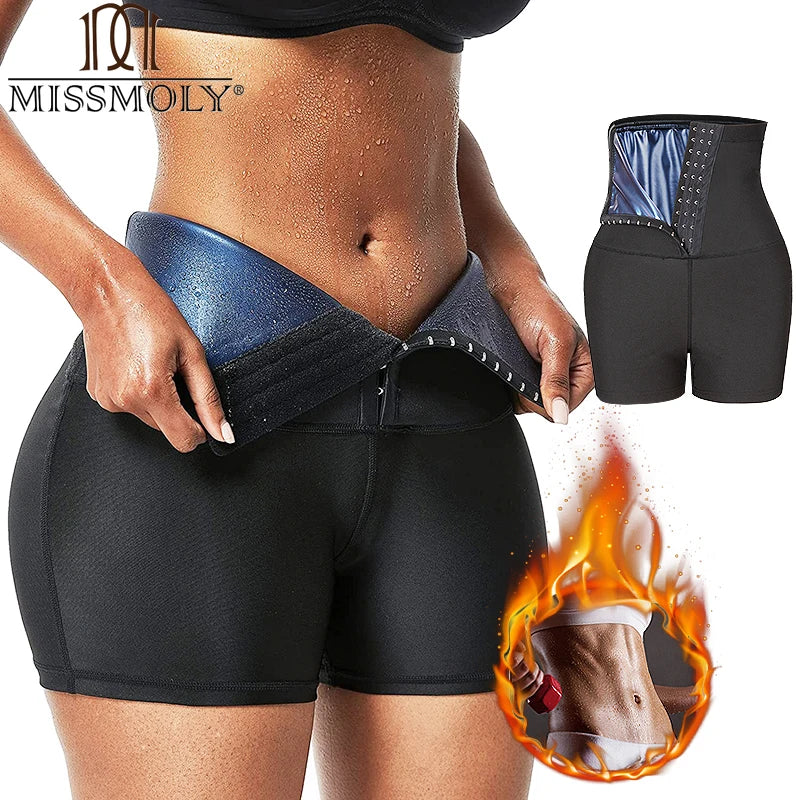 Calcinha modeladora MISSMOLY Hot Sweat Sauna Shorts modeladores para perda de peso modeladores modeladores de cintura controle de barriga leggings térmicas