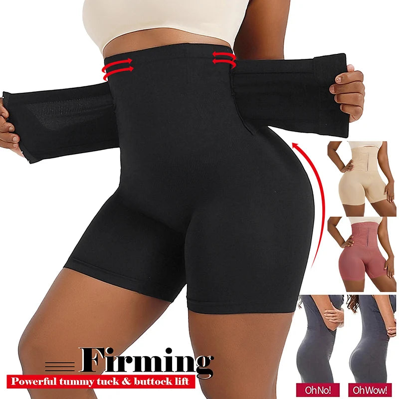 Modelador para mulheres, controle de barriga, modelador corporal, shorts com gancho, levantador de bumbum, calcinha de cintura alta, calcinha emagrecedora