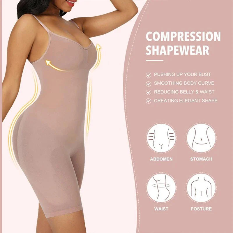 Body Shapewear Feminino Modelador de Corpo Inteiro Controle de Barriga Bainha Emagrecedora Levantador de Bumbum Push Up Coxa Mais Fino Abdômen Modeladores Corset