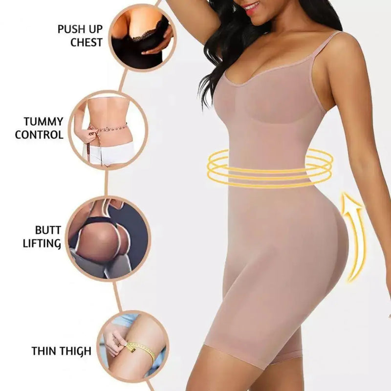 Body Shapewear Feminino Modelador de Corpo Inteiro Controle de Barriga Bainha Emagrecedora Levantador de Bumbum Push Up Coxa Mais Fino Abdômen Modeladores Corset