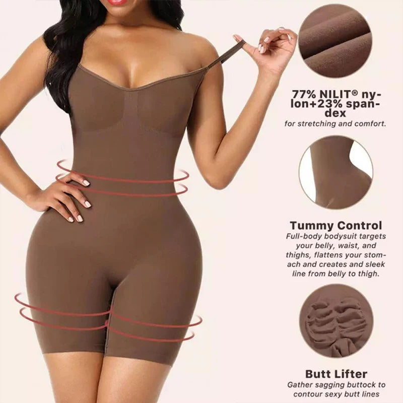 Body Shapewear Feminino Modelador de Corpo Inteiro Controle de Barriga Bainha Emagrecedora Levantador de Bumbum Push Up Coxa Mais Fino Abdômen Modeladores Corset