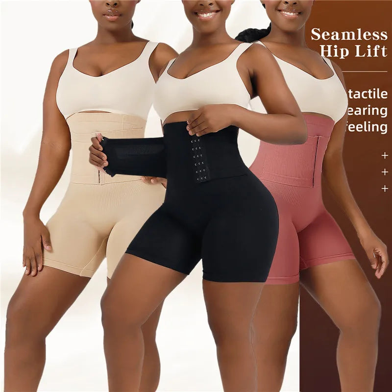 Modelador para mulheres, controle de barriga, modelador corporal, shorts com gancho, levantador de bumbum, calcinha de cintura alta, calcinha emagrecedora