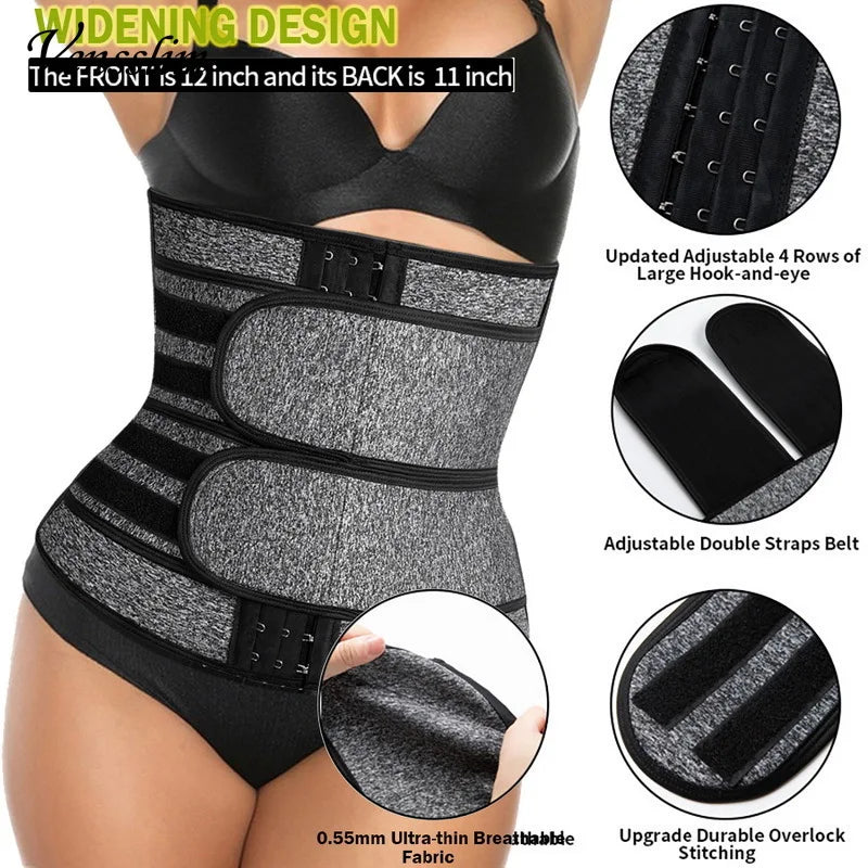 Cintura Trainer Corset Trimmer Belt para Mulheres Perda de Peso Suor Strap Body Shaper Belly Cincher Sports Girdle Fat Burner Band