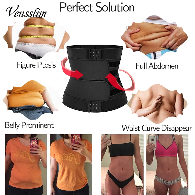 Cintura Trainer Corset Trimmer Belt para Mulheres Perda de Peso Suor Strap Body Shaper Belly Cincher Sports Girdle Fat Burner Band